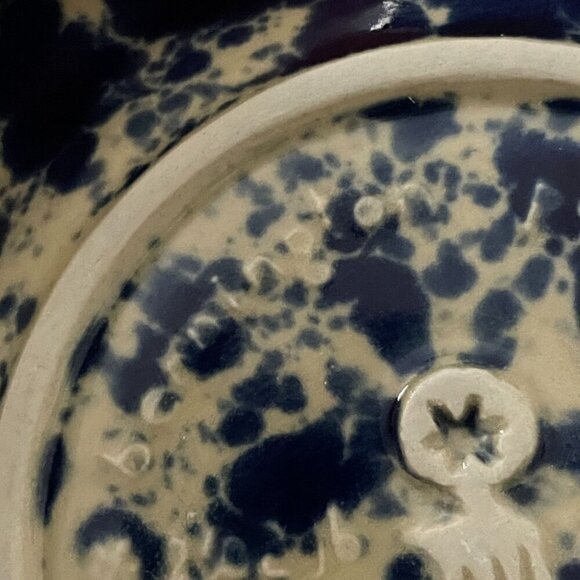 Bennington Potters NewLine Blue Agate Stoneware 6 oz Coffee Cup 5.75" Saucer Set - Picture 7 of 10